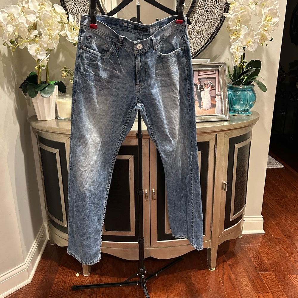 INC International Concepts Faded Blue Boyfriend Jeans